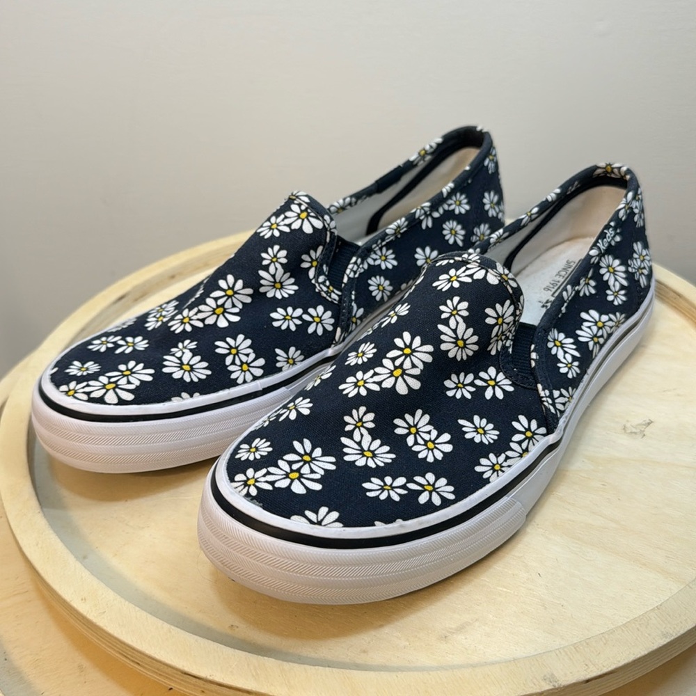 Keds Double Decker Retro Canvas Slip on Sneakers Size 8